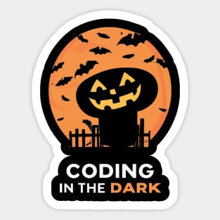 Minimalist Halloween - Coding in the Dark Sticker